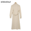 oldcolour纯色简约连衣裙春季新款设计感西装领长裙女DO13103721 商品缩略图1