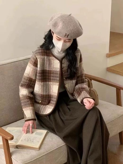 女格子小香风外套9620 商品图3