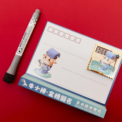 牛首山文创牛小禅冰箱贴国潮创意圣诞礼物装饰冰箱小贴饰新年礼品 商品图2