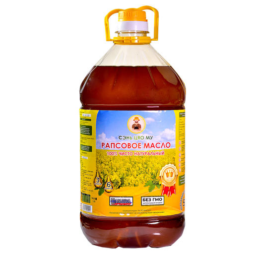 俄罗斯森荞姆菜籽油5L/桶 原装进口低芥酸食用油冷压榨无添加 商品图0