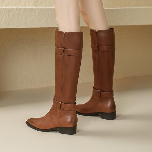 品质好货 | Safiya/索菲娅2023秋冬尖头低跟西部骑士靴 SF34116814 商品图3