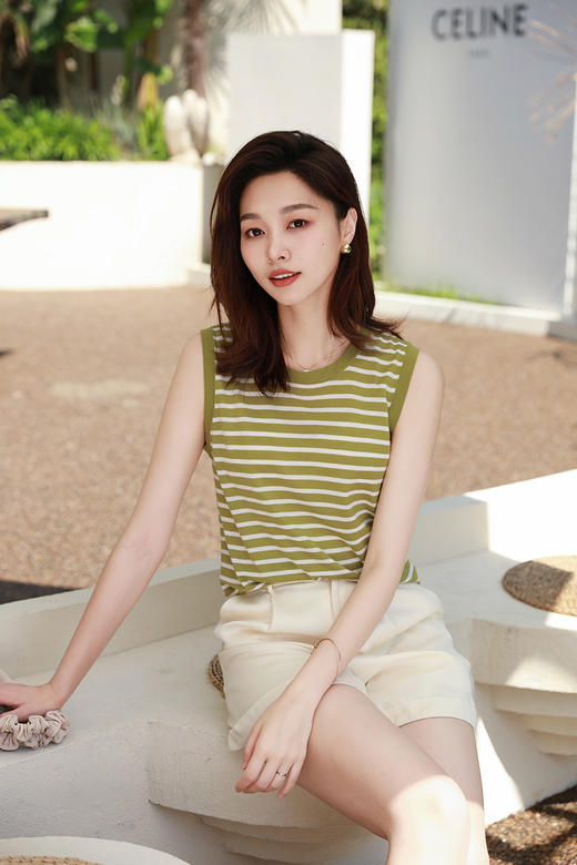 火桐hooton撞色条纹无袖背心 商品图5