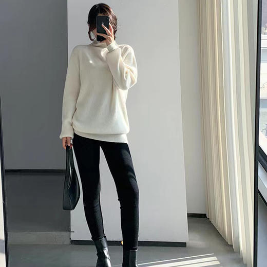 火桐hooton 万能百搭 进口美丽诺绵羊毛打底裤4001 商品图6