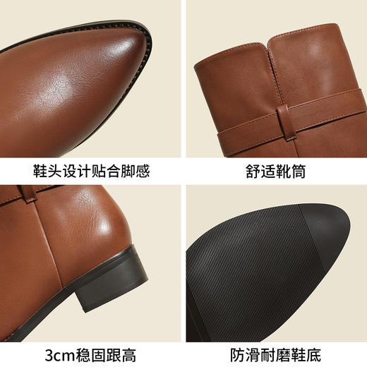 品质好货 | Safiya/索菲娅2023秋冬尖头低跟西部骑士靴 SF34116814 商品图2