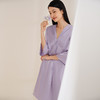 金三塔真丝睡衣女春新品100%桑蚕丝时尚扭结睡裙女宽松家居服套装  YSFEA307/YSFEA204 商品缩略图3