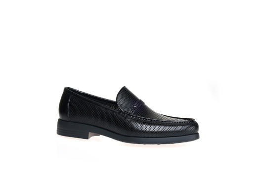 豪麟名鞋都彭男鞋袋鼠皮革商务鞋E33127713黑色 商品图0