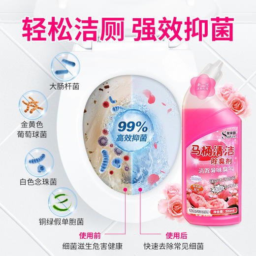 星家园-爆炸玫瑰香马桶抑菌清洁剂 商品图2