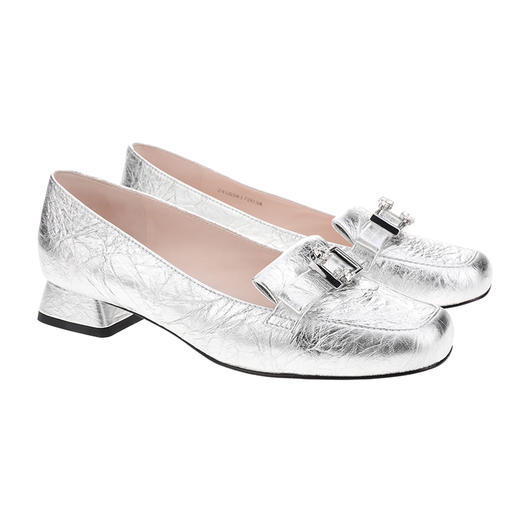 sheme蝶雨彩虹系列进口皮料搭配蝴蝶结水晶饰扣优雅时尚女士单鞋可定制 商品图4