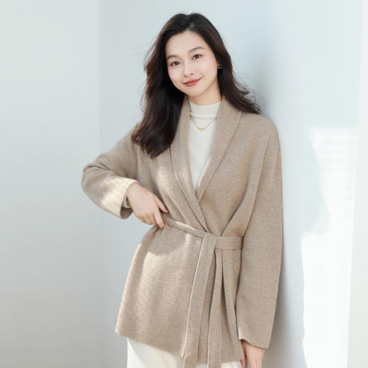 火桐hooton浴袍短款山羊绒大衣01A1805 商品图3