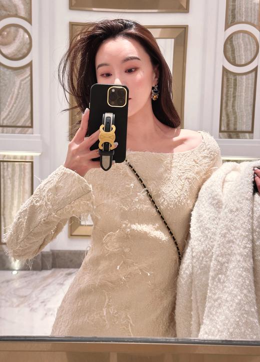 DUO智仙生黑标 禅庭 白色梦幻曲定制提花流苏新中式鸡尾酒小礼服 商品图3