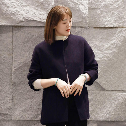 火桐hooton高定系列 宽松慵懒30羊绒短款大衣3370 商品图1