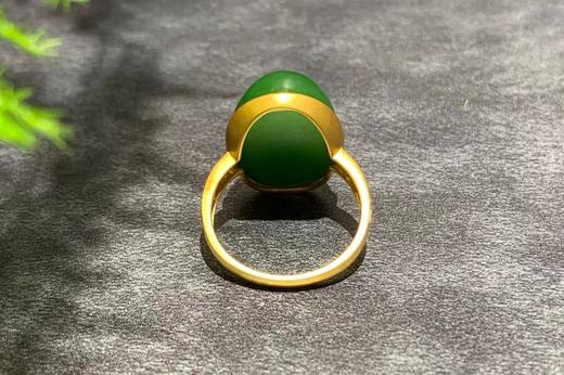 【御珠宫坊】金镶碧玉戒指 商品图3