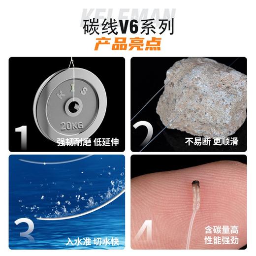 佳钓尼鱼线碳线路亚线耐磨前导线专用主线碳素线子线超柔软钓鱼线 商品图1