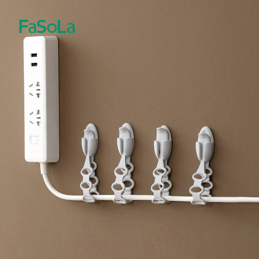 FaSoLa简约时尚插头固定厨房电线收纳绕线器多功能捆绑挂绳数据线理线器 商品图7