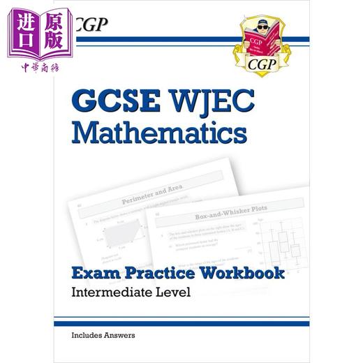 【中商原版】英国原版CGP教辅 WJEC GCSE 数学考试练习手册中级包括答案​​WJEC GCSE Maths Exam Practice Workbook Intermed 商品图0