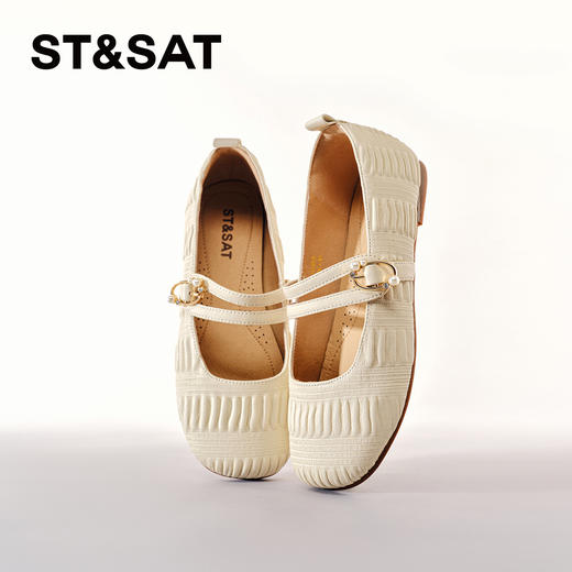 星期六优雅珍珠扣饰玛丽珍SS4111127A 商品图5