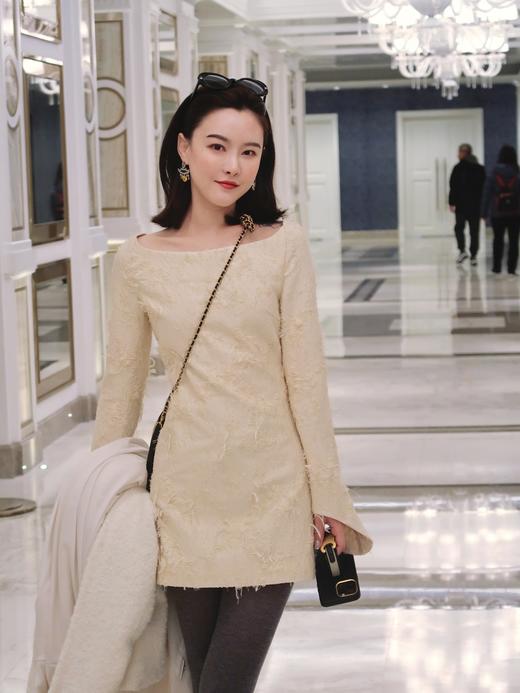 DUO智仙生黑标 禅庭 白色梦幻曲定制提花流苏新中式鸡尾酒小礼服 商品图4