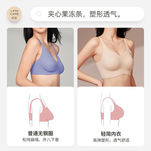 轻简 W提拉杯调整型内衣防下垂内衣大胸文胸 商品图4