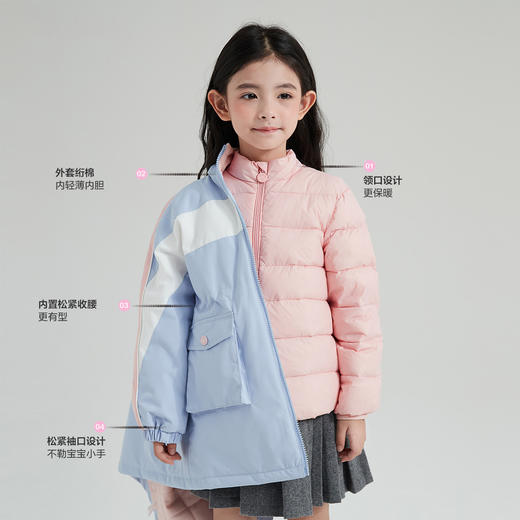 笛莎Deesha 童装女童外套2023新款三防冲锋衣外套 商品图8