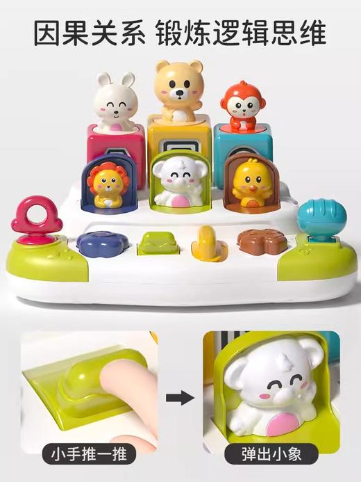 谷雨萌趣弹弹乐玩具宝宝躲猫猫逻辑思维盒婴幼儿捉迷藏惊喜盒子 商品图2