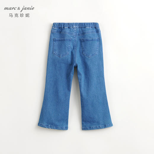 马克珍妮女童修身弹力牛仔裤时尚喇叭裤儿童裤子春装新款240218 商品图2