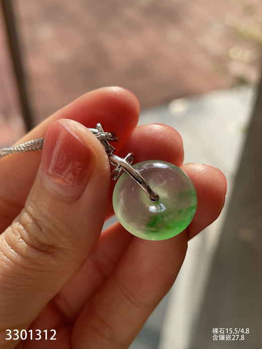 3301312，飘翠平安扣吊坠。具体价格微信咨询 商品图5