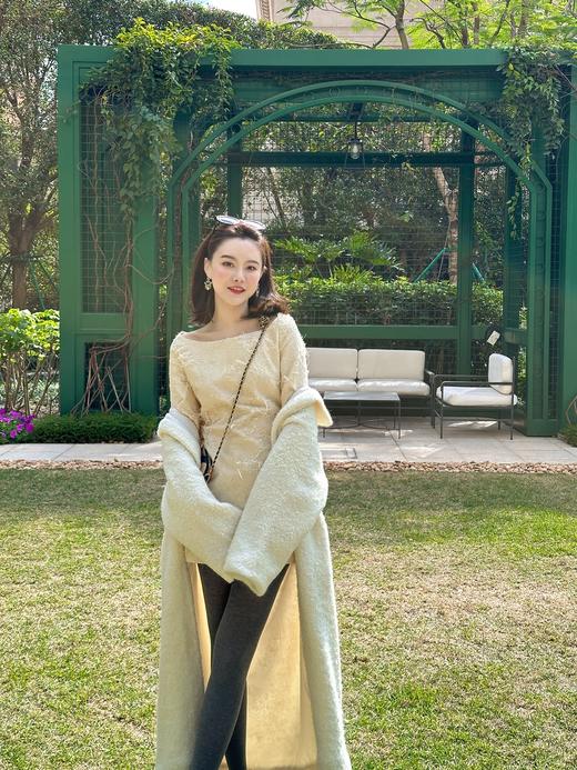 DUO智仙生黑标 禅庭 白色梦幻曲定制提花流苏新中式鸡尾酒小礼服 商品图2