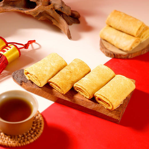 【年货精选】蛋卷港式蛋卷叮咚熊龙凤蛋卷新年礼盒拜年礼盒302g*2盒独立包装赠礼品袋1个年货礼盒 商品图4