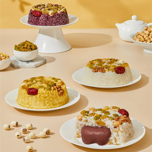 丨有机丨立家八宝饭350g*4盒 黑米八宝饭 燕麦八宝饭  黄米八宝饭 鱼形八宝饭 商品图4