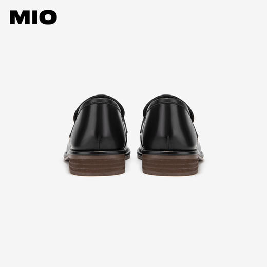 MIO米奥春季纯色低跟乐福鞋金属饰扣复古时尚质感单鞋女鞋M241539092 商品图4
