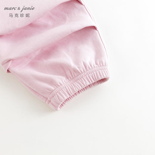 马克珍妮男女童空气层双褶运动裤束脚卫裤降落伞裤春款裤子240296 商品图5