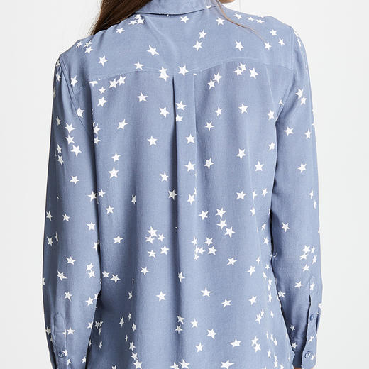 火桐hooton 双口袋星星印花长袖款真丝衬衫 商品图3