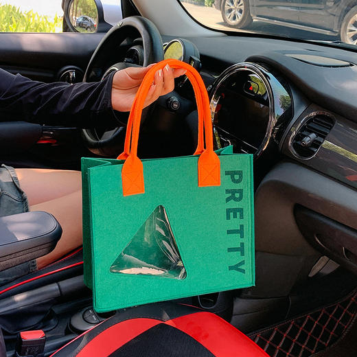 「颜值派！19.9元包邮」网红毛毡包人民邮政毛毡手提包 大容量手提袋托特包伴手礼品袋箱包 商品图1