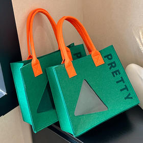 「颜值派！19.9元包邮」网红毛毡包人民邮政毛毡手提包 大容量手提袋托特包伴手礼品袋箱包