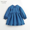 马克珍妮女童新中式蝴蝶结牛仔连衣裙儿童纯棉裙子春装新款240108 商品缩略图2