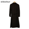 oldcolour纯色简约连衣裙春季新款设计感西装领长裙女DO13103721 商品缩略图3