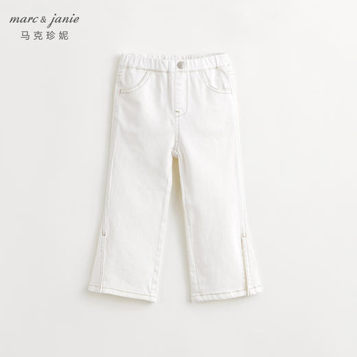马克珍妮女童修身弹力牛仔裤时尚喇叭裤儿童裤子春装新款240218 商品图0
