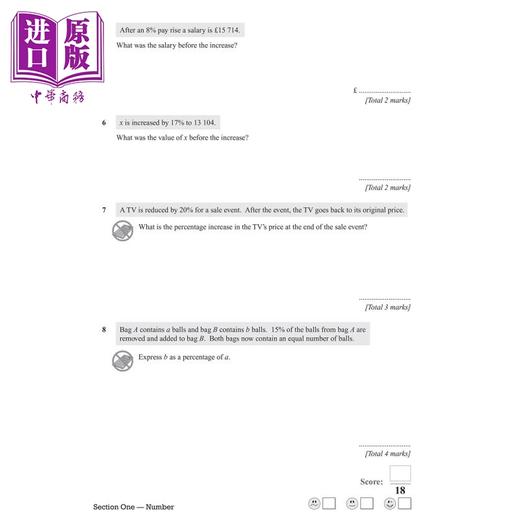 【中商原版】英国原版CGP教辅 WJEC GCSE 数学考试练习手册中级包括答案​​WJEC GCSE Maths Exam Practice Workbook Intermed 商品图4