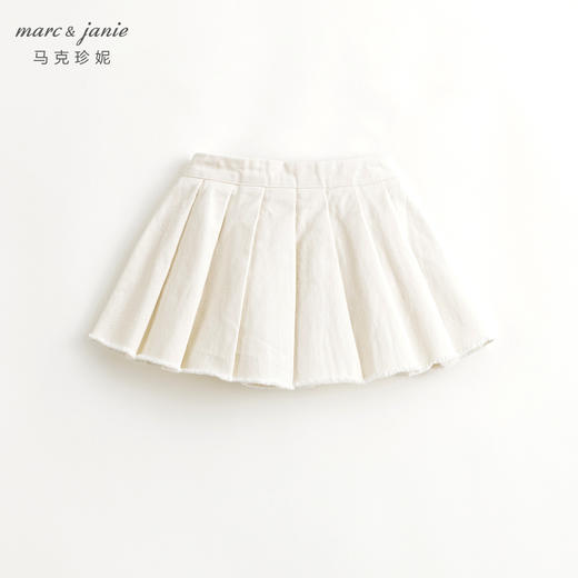 马克珍妮女童元气学院百褶裙短裙半身裙纯棉裙子春装新款240070 商品图0