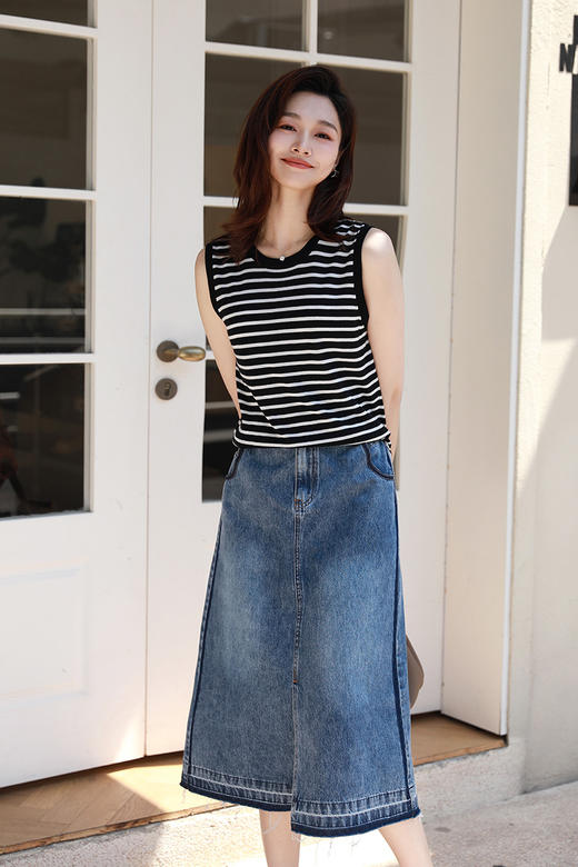 火桐hooton撞色条纹无袖背心 商品图8