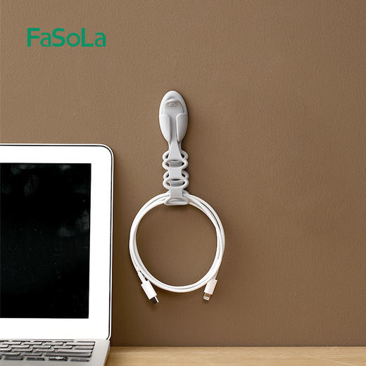 FaSoLa简约时尚插头固定厨房电线收纳绕线器多功能捆绑挂绳数据线理线器 商品图4