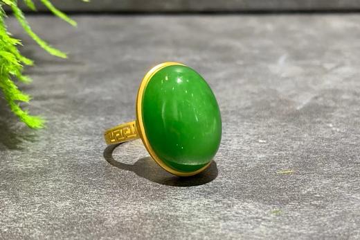 【御珠宫坊】金镶碧玉戒指 商品图5