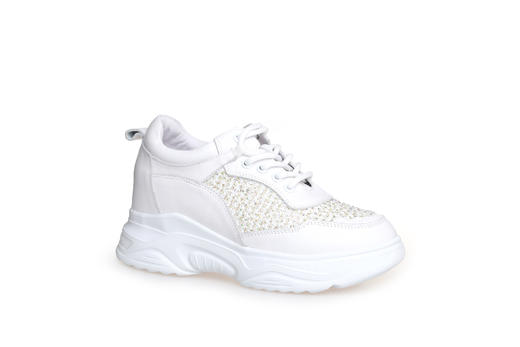 豪麟名鞋奥莱迪嘉女鞋时尚老爹鞋牛皮革/织物DJXXO41WX202白色  原价1960元 商品图0