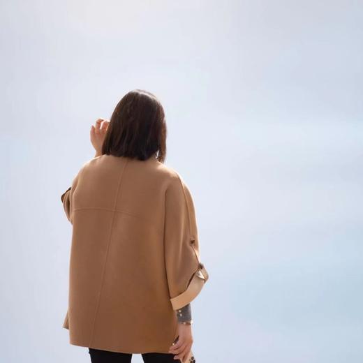 火桐hooton 铂金系列 30绒双面双色羊皮扣箱型大衣外套3409 商品图2