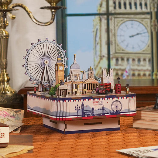 同趣 伦敦风情拼装八音盒 纪念品 生日礼物 商品图1