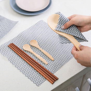 庭好厨房用纸抽纸4包320片一次性抹布厨房纸巾吸油去污懒人抹布抽装 商品图5