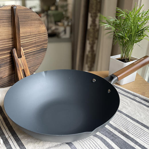 Amercook阿米尔氮化铁锅不粘铸铁炒锅电磁炉燃气通用 商品图1