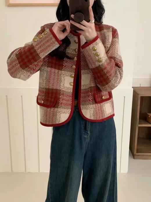 女格子小香风外套9620 商品图2