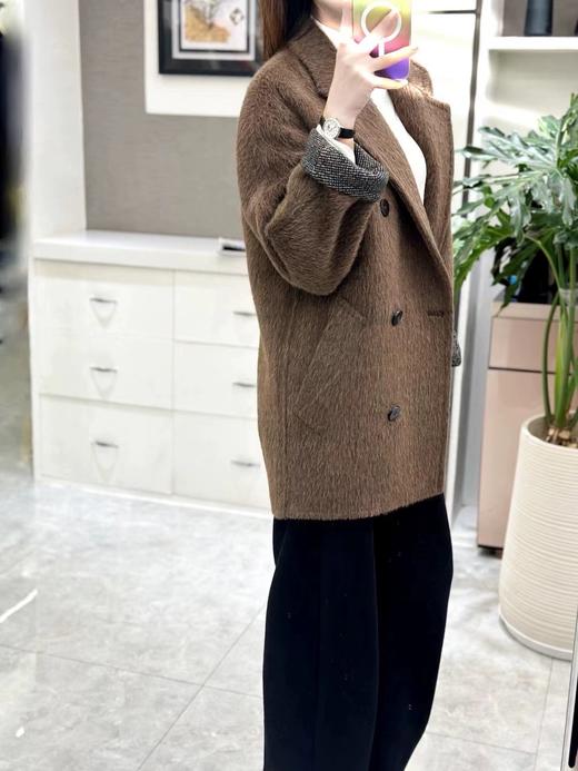 火桐hooton 高定系列 小骆马绒双面羊绒双排扣大衣3467 商品图1