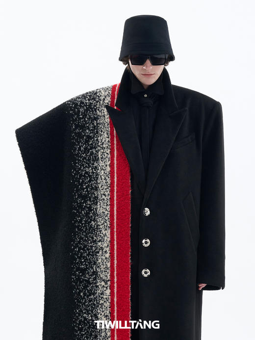 TIWILLTANG启世录“翎御拂锦”羊羔毛撞色渐变围巾 商品图1